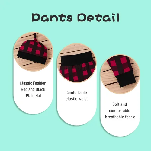 Vista 4 de Conjunto de ropa para bebé recién nacido, con estampado de letras, mameluco, pantalones, sombrero, conjunto de 3 piezas