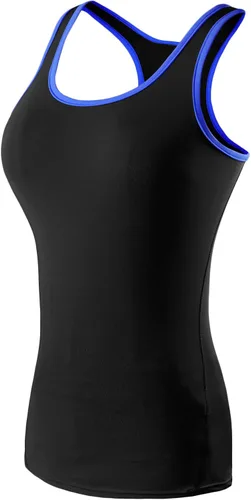Vista 2 de Neleus - Camiseta sin mangas con base de compresión para mujer, 3