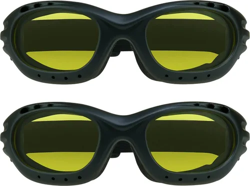 Vista 15 de Bikershades Gafas de Seguridad para Motocicleta para Hombre y Mujer. Lentes Polarizadas, Humo, Azul Espejado u Naranja, Lentes Amarillos