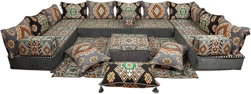 Vista 46 de arabicsofa Cojines Majlis de piso tradicionales: asientos modulares Diwan seccionales