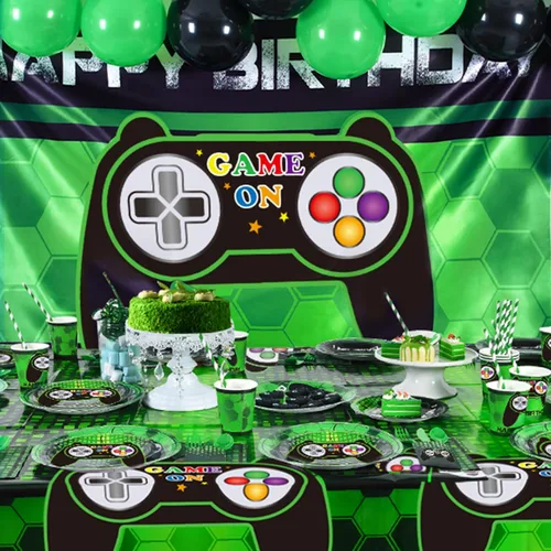 Vista 5 de WERNNSAI Mantel de videojuegos – 1 paquete de 108 x 54 pulgadas para mesa 1 paquete verde