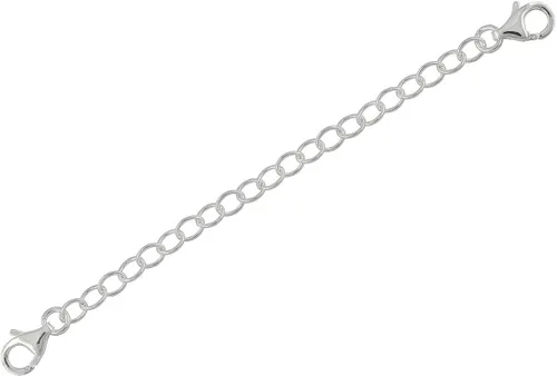 Vista 6 de egemmall Extensor de conector de cadena de collar de plata de ley/cadena de seguridad con cierre de langosta