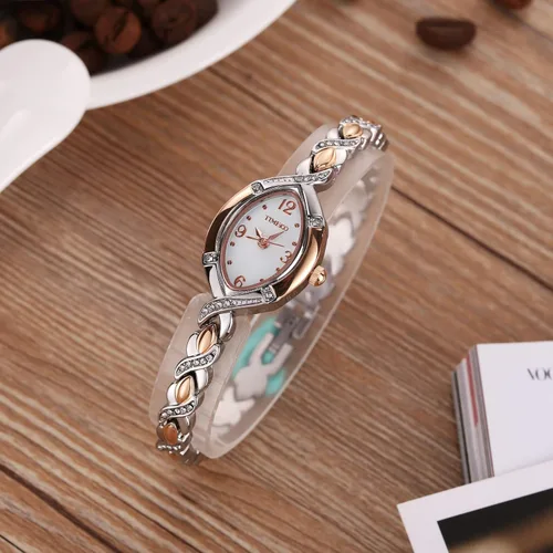 Vista 3 de TIME100 Womens Watches Bracelet Dial Ladies Fashion Dress Quartz Wrist Watch Oval Square Round Mini Women Watch Waterproof