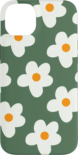 Vista 15 de Retro 60s flower vintage floral pattern sage green Groovy Case for iPhone 16