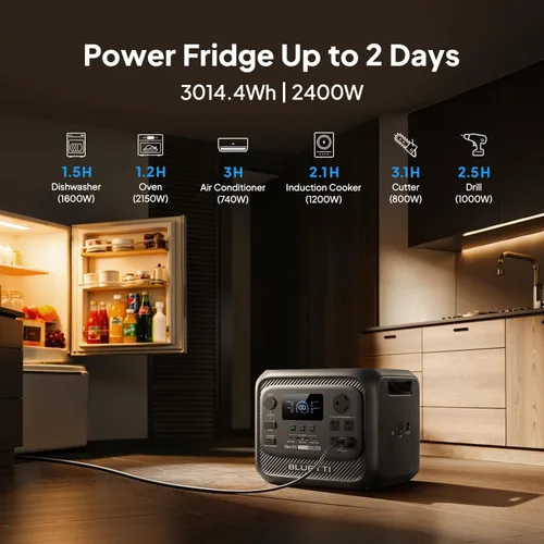 Vista 3 de BLUETTI Elite 300 Estación de energía portátil para RV y respaldo del hogar