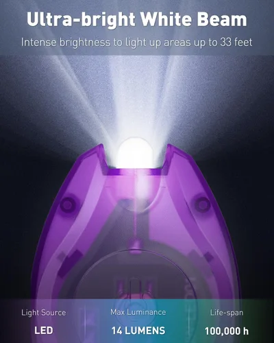 Vista 2 de Uniclife Paquete de 5 llaveros LED, mini llavero LED de 14 lúmenes, portátil, ultra brillante, funciona con pilas, para acampar al aire libre