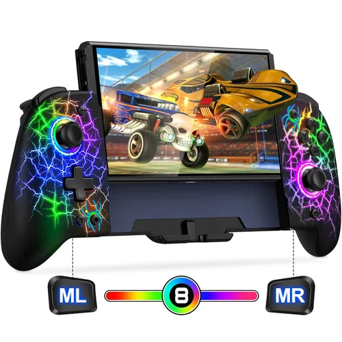 Vista 11 de Gammeefy Switch Controllers Compatible with Nintendo Switch/Switch OLED, One-Piece Joypad Controller Replacement for Switch Pro Controller with 9