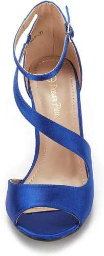 Vista 5 de DREAM PAIRS NILE Fashion Stilettos - Sandalias de tacón con punta abierta para mujer