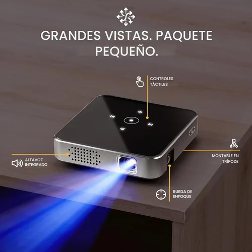 Vista 3 de KODAK Luma 75 Mini proyector portátil, 1080p HD DLP, 2 horas de tiempo