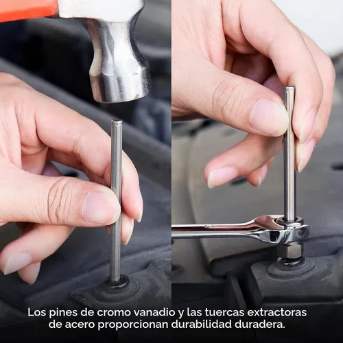 Vista 6 de Juego de 55 extractores de tornillos fáciles de sacar con kit extractor