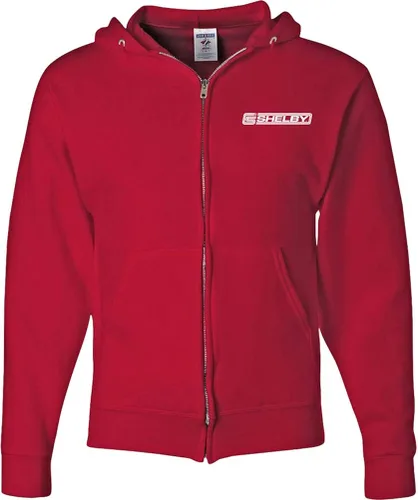 Vista 2 de Ford Mustang - Sudadera con capucha con cremallera completa, color rojo Shelby GT500
