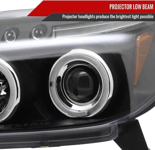Vista 4 de Carpartsinnovate Se adapta a 03-05 4Runner SUV SR5 Negro LED Halo proyector faros lámparas