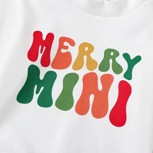 Vista 4 de SHUING Mommy and Me Christmas Family - Sudadera de manga larga con estampado "Merry Mama