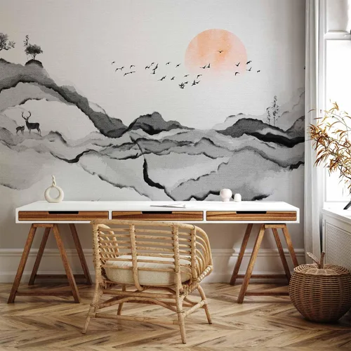 Vista 6 de artgeist Mural de pared Acuarela 79 x 55 pulgadas - Papel pintado no tejido de vellón Decoración de pared Impresión fotográfica Diseño de imagen