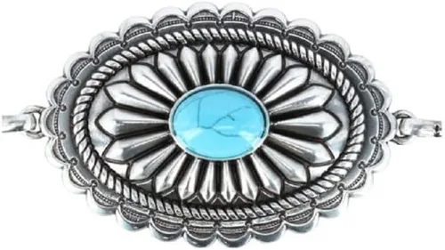 Vista 3 de ARIAT Cinturón de cadena de concha turquesa - Señoras, Plata