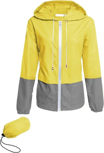 Vista 19 de Avoogue - Chaquetas de lluvia para mujer, diseño ligero, con capucha, para exteriores, impermeables, cortavientos Verde militar