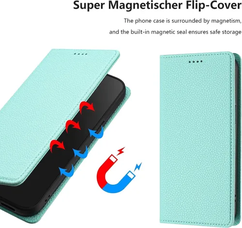 Vista 4 de Funda compatible con Nothing CMF Phone 1, compatible con Nothing CMF Phone 1, cierre magnético, soporte con ranura para tarjetas, cartera BHL