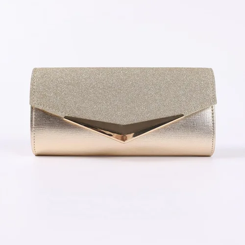 Vista 3 de XIEJIAJD Bolso de mano de moda para mujer, bolsos de noche para boda, formal, graduación, bolso con solapa con purpurina