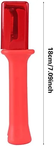 Vista 2 de Herramienta peladora de cuchillos para cables, cortador de cables con aislamiento eléctrico, cortador de mano con cubierta roja, cuchillo de cable