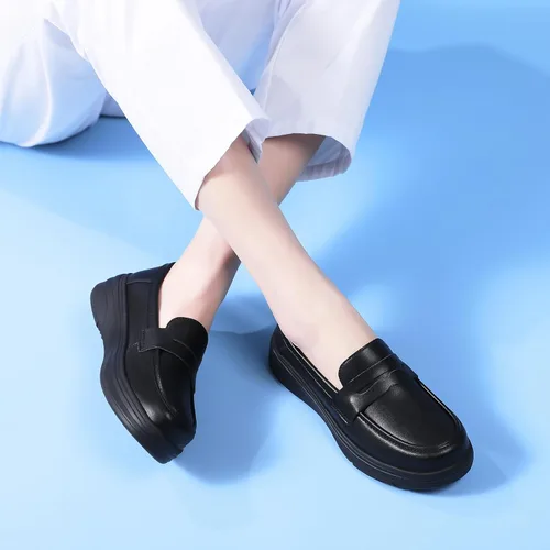 Vista 3 de Beita Women's Nurse Shoes Slip On Women's Loafer Shoes Anti Slip Healthcare Work Shoes Lightweight Negro