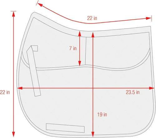Vista 3 de ECP Equine Comfort Products Almohadilla de sillín de doma de corrección con bolsillos de espuma viscoelástica