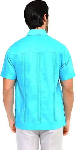 Vista 7 de Mojito Collection Short Sleeve Ramie Linen Guayabera