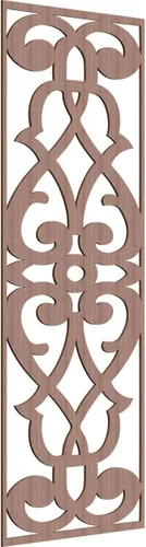 Vista 82 de 9 3/8"W x 24 3/8"H x 1/4"T Bellaire Decorativos Paneles de pared de madera calado, abedul