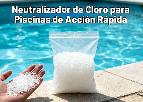 Vista 2 de Neutralizador de cloro para piscina, fórmula de tiosulfato de sodio de acción rápida, 1 libra, reduce rápidamente los niveles de cloro y bromo