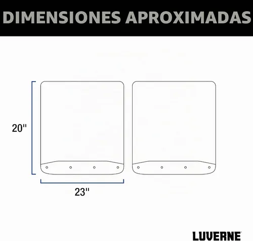 Vista 2 de LUVERNE 251034 Guardabarros Traseros Dually de Goma Texturizada de 20 x 23 Pulgadas, Select Ram 3500, Negro