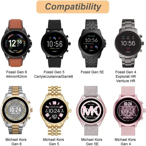 Vista 2 de Cable de carga para relojes inteligentes Fossil Gen 4/5/6 y Michael Kors Gen 4/5/5E/6 (3.3 pies/3.3 ft) (negro)