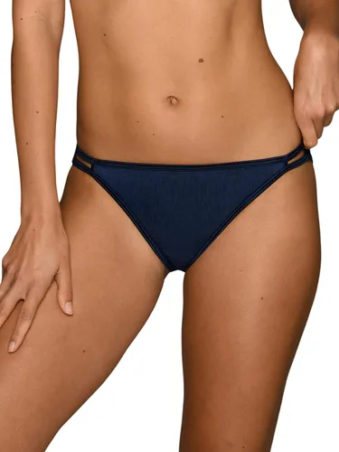 Vista 36 de Vanity Fair Bragas de bikini con tira para mujer, Illumination, con elástico sedoso y ribete de satén Paquete de 3 Negro (Midnight Black)