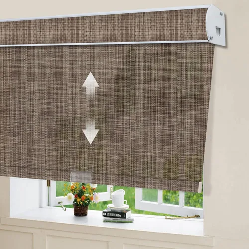Vista 10 de Persianas enrollables solares para ventana, impermeables, filtrantes de luz, sin cordón, protección UV, ignífugas, para ventanas, puertas, sala