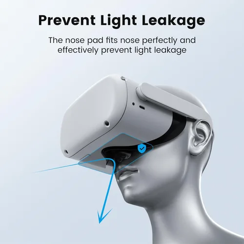 Vista 5 de LEKOYE Cooling Gel Face Pad Cover for Oculus Quest 2, Facial Interface with 2 Replacement Soft Face Cushion Pad, Including Anti-Leakage Nose Pad and