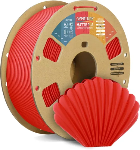 Vista 19 de OVERTURE Matte PLA Filament 1.75mm 1kg for FDM 3D Printer (Baby Pink)