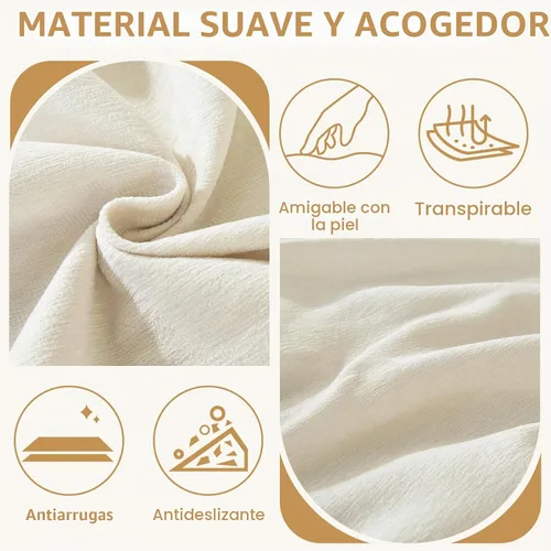 Vista 5 de Royhom Fundas para sofá modular, 2 piezas, manta de sofá en forma de L, fundas de sofá de felpilla lavables, funda de sofá con borla, adecuada