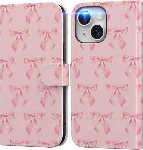 Vista 106 de DEENAKIN Funda tipo cartera para iPhone 15 con tarjetero + clip para efectivo, bloqueo RFID, protección contra caídas de grado militar y obras