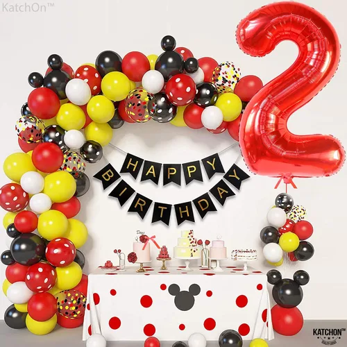 Vista 1260 de KatchOn Globo negro del número 1 de 40 pulgadas, globo de feliz cumpleaños Large Mylar Number One Balloon for 1st Birthday Decorations, Foil