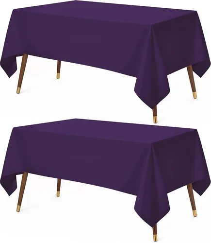 Vista 40 de Utopia Kitchen Mantel rectangular, 1 paquete, mantel lavable a máquina, mantel de poliéster para comedor, fiestas de bufé, pícnics, eventos, bodas
