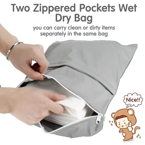 Vista 5 de Paquete de 24 insertos de pañales de tela reutilizables para recién nacidos, 3 capas absorbentes y transpirables, insertos de pañales de microfibra
