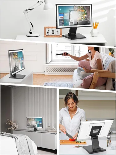 Vista 3 de Soporte de montaje WEARSON para Amazon Alexa Echo Show 15 (1ª, 2ª generación), soporte basculante y giratorio hecho para Amazon Echo Show 15