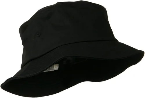 Vista 4 de e4Hats.com Sombrero de cubo de sarga de mezcla de algodón de gran
