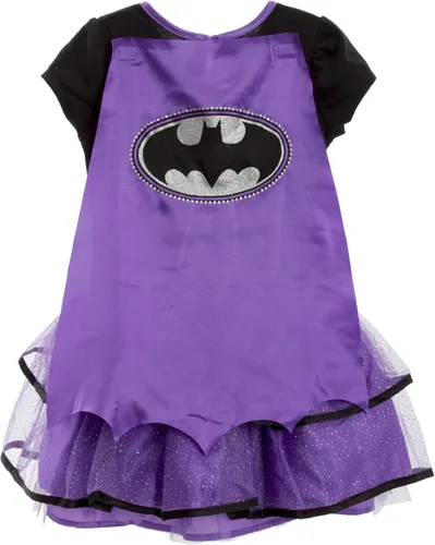 Vista 5 de WARNER BROS Disfraz de Supergirl de la Liga de la Justicia, disfraz de Batgirl, leggings, capa y diadema, 4 piezas, para recién nacido a niño grande