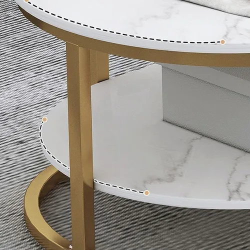 Vista 5 de Mesa auxiliar, moderna y ovalada, mesa de centro minimalista de madera para sala de estar, almacenamiento gris oscuro incluido, 39.5 pulgadas