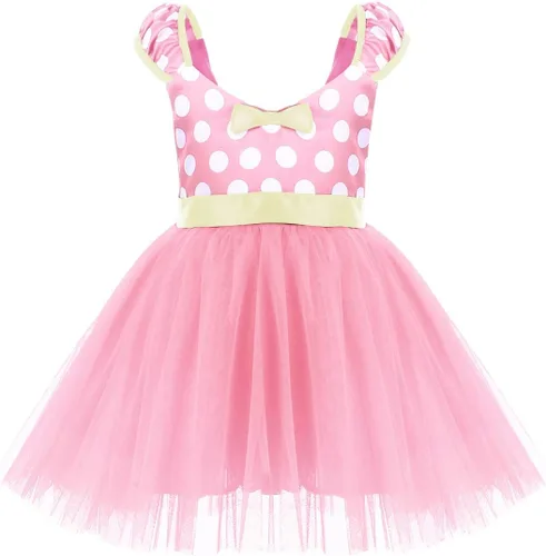 Vista 66 de IWEMEK - Maillot de ballet con diadema para niña con lunares, disfraz con diadema, leotardo