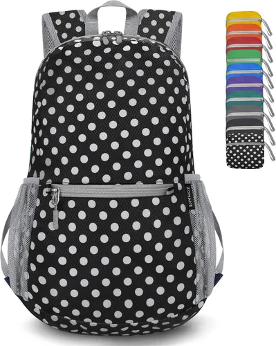 Vista 19 de ZOMAKE Mochila ligera y plegable, pequeña mochila de viaje