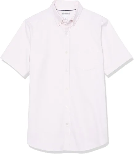 Vista 6 de Tienda Essentials Camisa Oxford elástica de manga corta ajustada con bolsillo para hombre