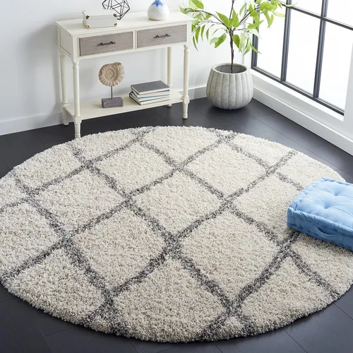 Vista 9 de SAFAVIEH Hudson Shag Collection - Alfombra decorativa de 2 x 3 pies, diseño de enrejado, no desprende pelusa y de fácil cuidado, 2 pulgadas
