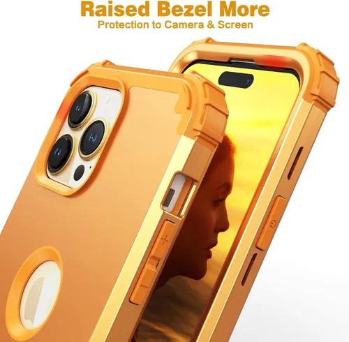 Vista 6 de IDweel Funda para iPhone 14 Pro Max, para iPhone 14 Pro Max con protector de pantalla para mujer, 3 en 1, a prueba de golpes, ajuste delgado, Reloj