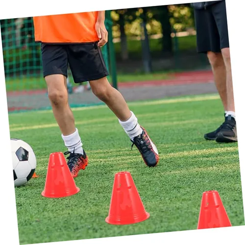 Vista 3 de ORFOFE 20 piezas de conos deportivos pequeños a prueba de viento para fútbol, fútbol, patinaje sobre ruedas, entrenamiento de agilidad, marcadores