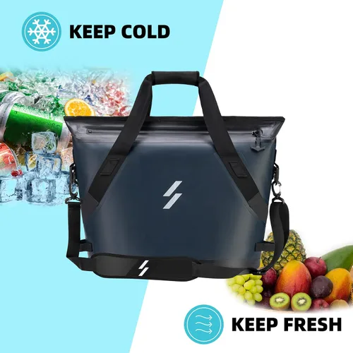 Vista 5 de ROCKBROS Bolsa térmica suave con aislamiento de mano, enfriador de lados suaves, 22L, a prueba de fugas, bolsa enfriadora para campamento